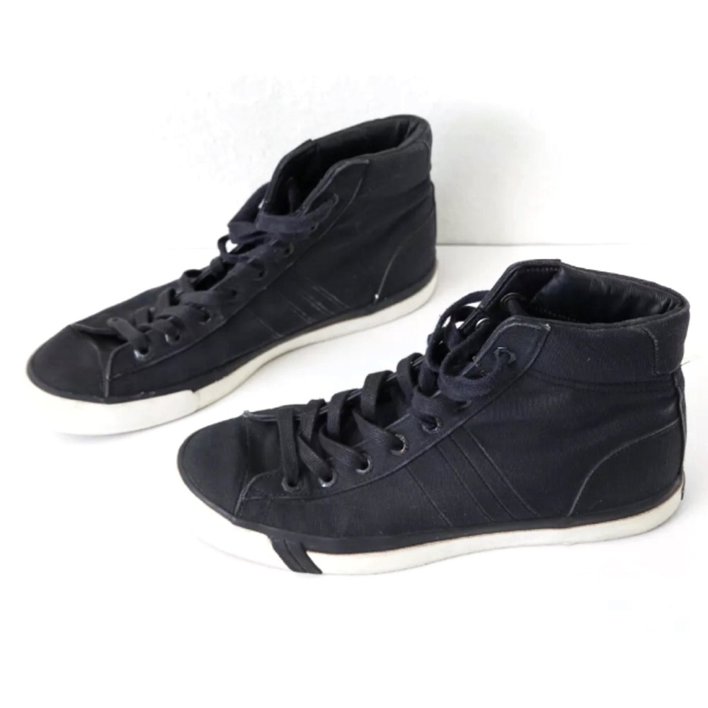 Pro Keds High Top Lace Up Sneakers Black Canvas